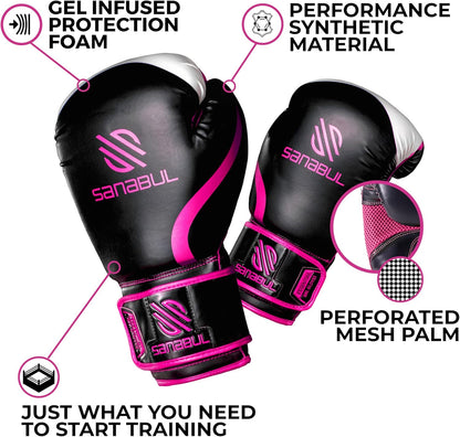Essential Gel Boxing Gloves - Unisex for Kickboxing, MMA, Muay Thai, Heavy Bag Training & Sparring
